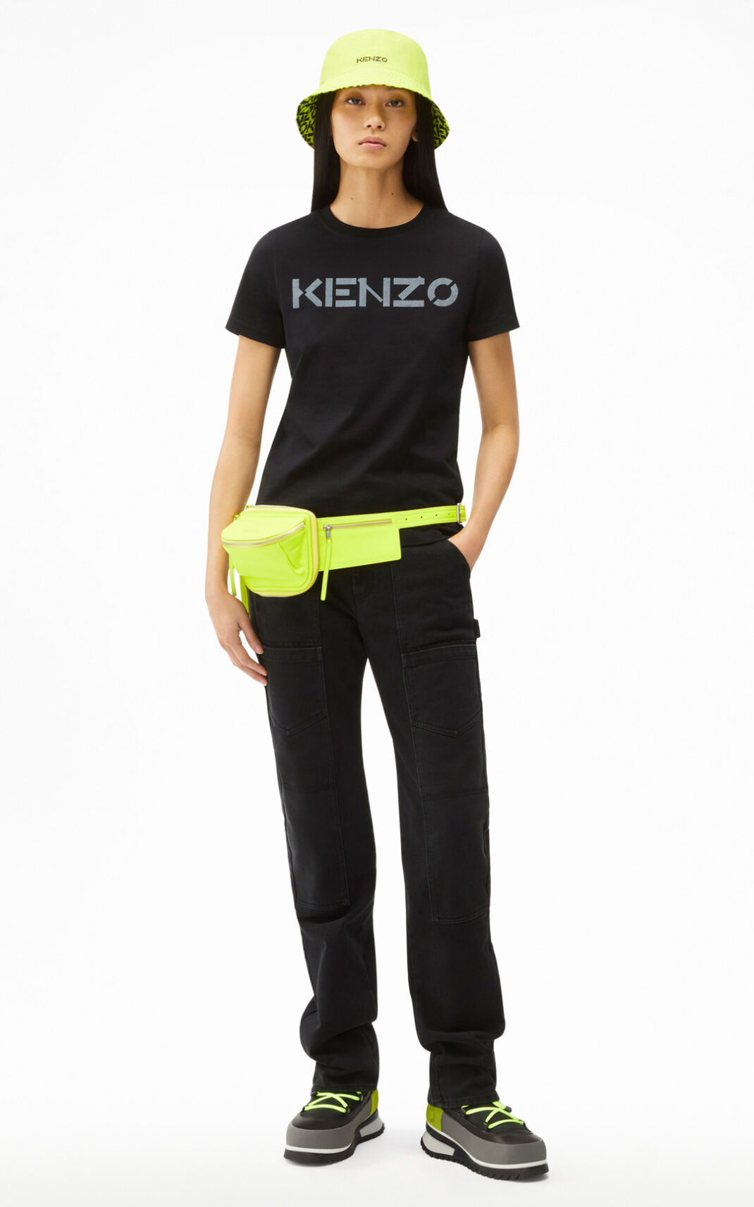 Kenzo Logo Majice Ženske - Crne - Hrvatska SNZFKY589